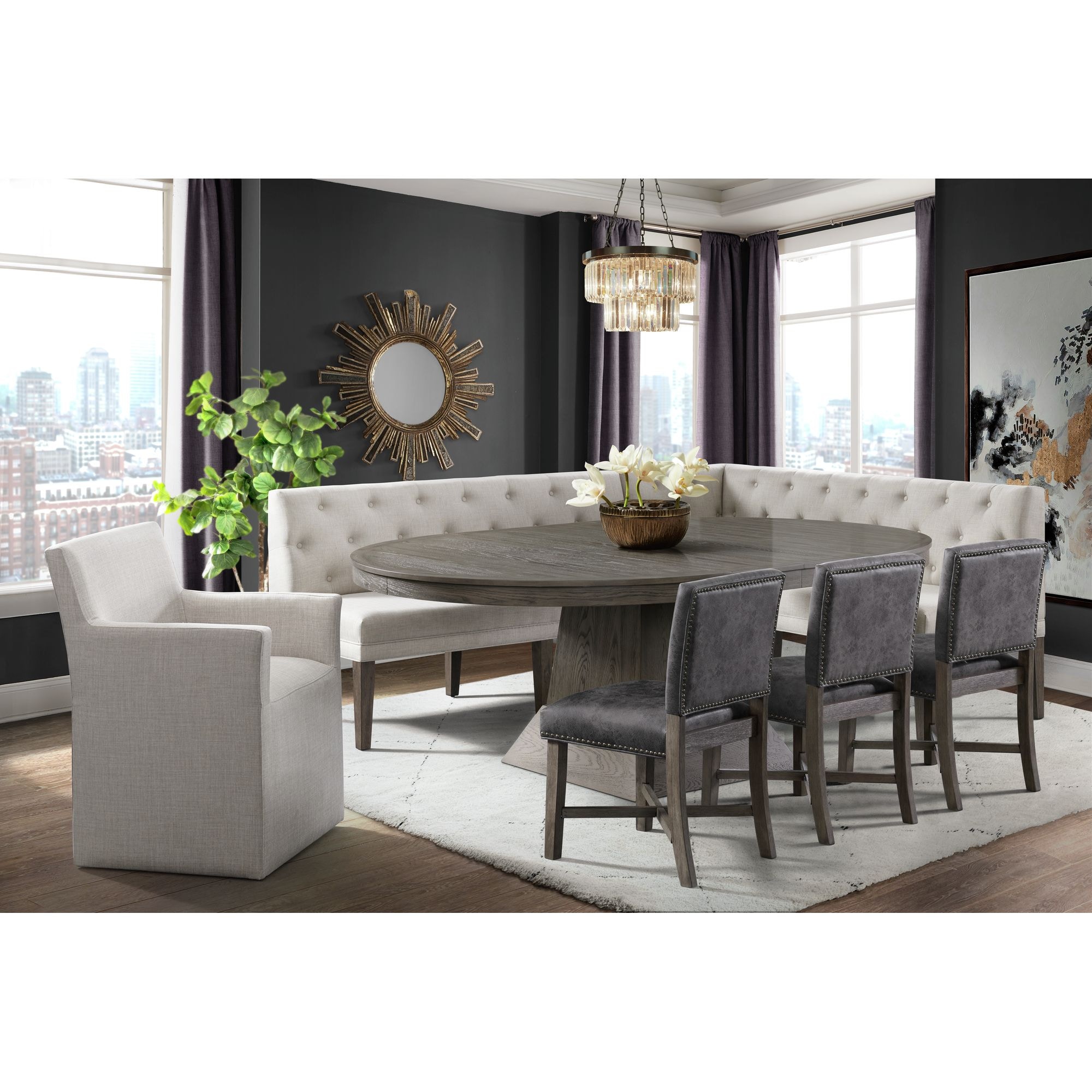 Elements International Casual Dining Collins Dining Set